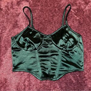 Emerald SHEIN Satin Cami Top